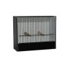 Cage D'exposition Canaris En PVC (23 Barreaux) -Fournitures Pour Oiseaux cage expo en pvc canari devanture noire