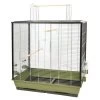 Duvo Cage Pour Oiseaux "Natural Fiona" Vert Olive/zinc - 78x48x81,5cm -Fournitures Pour Oiseaux cage pour oiseaux natural fiona vert olivezinc 78x48x815cm